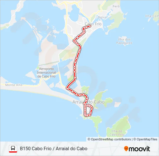 B150 CABO FRIO / ARRAIAL DO CABO Bus Line Map