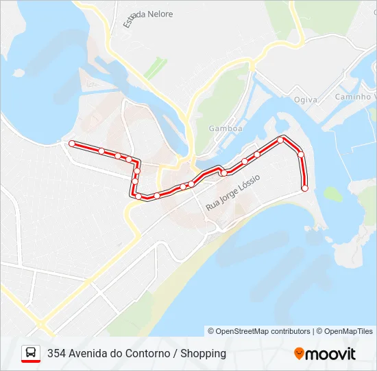 354 AVENIDA DO CONTORNO / SHOPPING Bus Line Map