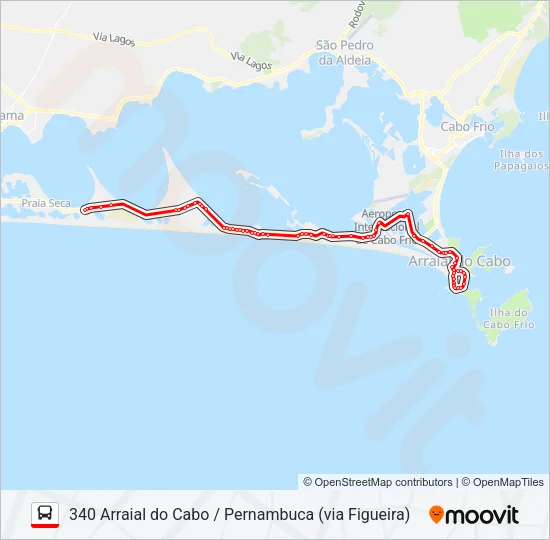 340 ARRAIAL DO CABO / PERNAMBUCA (VIA FIGUEIRA) Bus Line Map