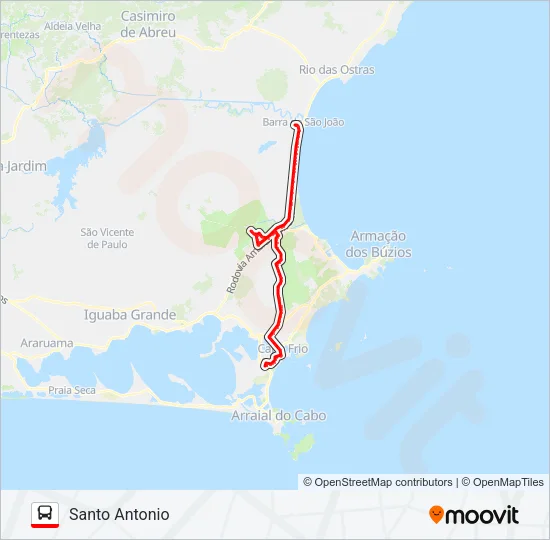 352 SÃO CRISTÓVÃO / SANTO ANTÔNIO (VIA BOTAFOGO) Bus Line Map