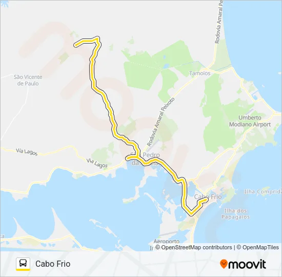 B410 CABO FRIO / ARAÇÁ Bus Line Map