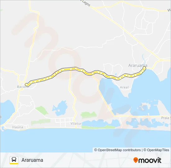 B455 ARARUAMA / BACAXÁ Bus Line Map