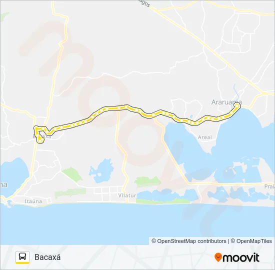 B455 ARARUAMA / BACAXÁ Bus Line Map