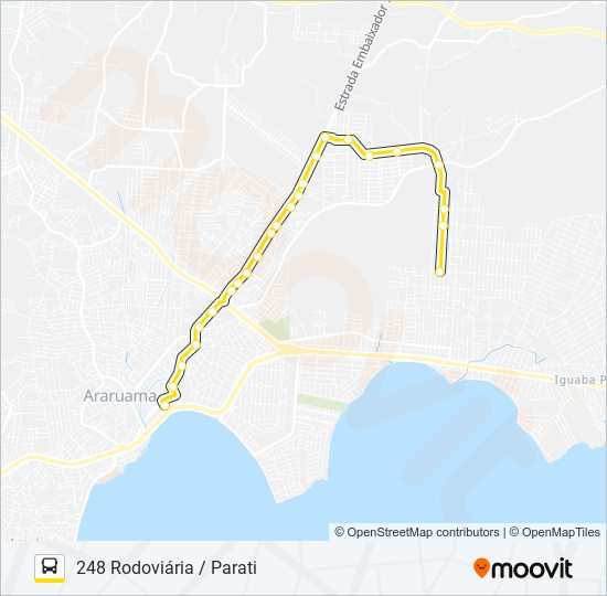 Mapa de 248 RODOVIÁRIA / PARATI de autobús