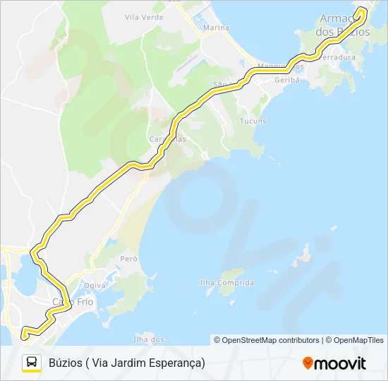 B160 CABO FRIO / BÚZIOS Bus Line Map