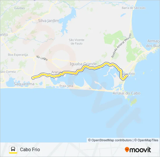 B460 BACAXÁ / CABO FRIO Bus Line Map