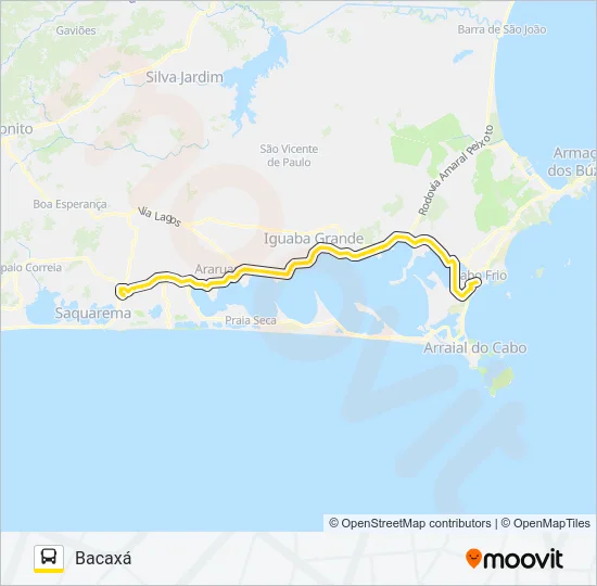 B460 BACAXÁ / CABO FRIO Bus Line Map