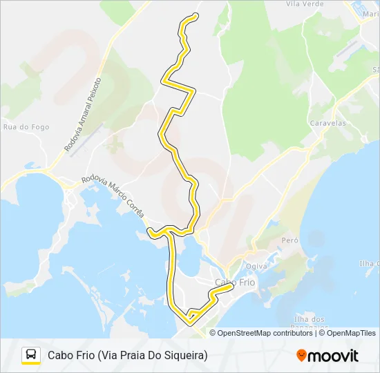 B480 CABO FRIO / RETIRO Bus Line Map