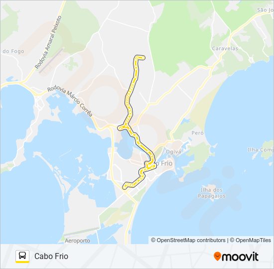 B465 CABO FRIO / ALECRIM bus Line Map