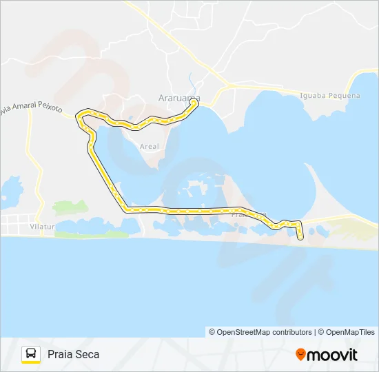 B475 ARARUAMA / PRAIA SECA Bus Line Map