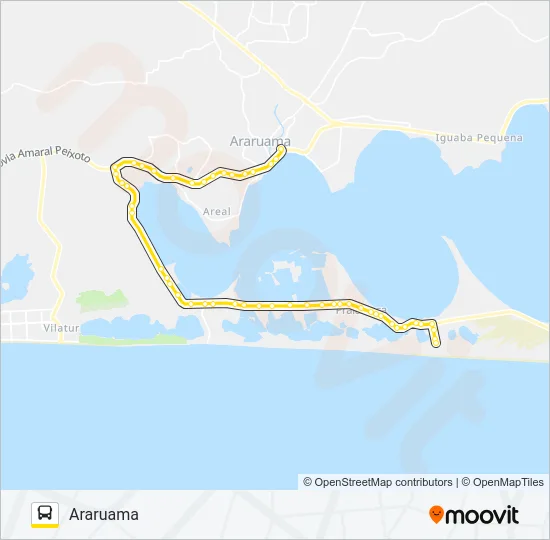 B475 ARARUAMA / PRAIA SECA Bus Line Map