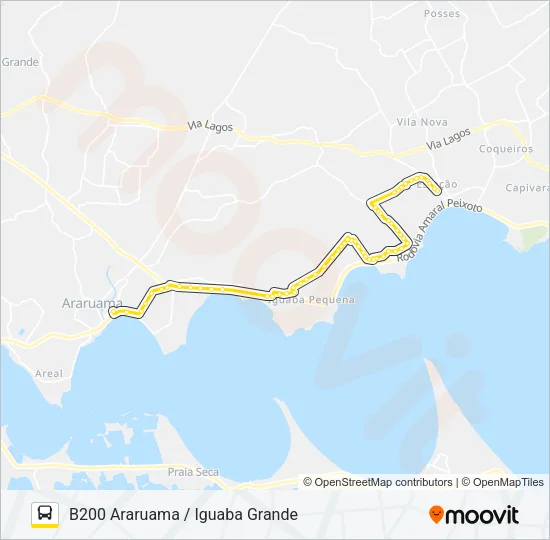 B200 ARARUAMA / IGUABA GRANDE Bus Line Map