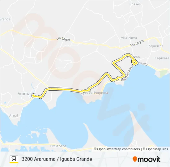B200 ARARUAMA / IGUABA GRANDE Bus Line Map