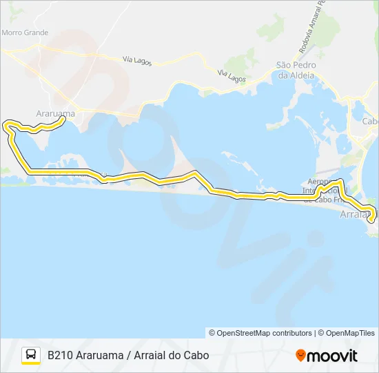 B210 ARARUAMA / ARRAIAL DO CABO Bus Line Map
