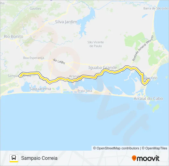 B440 SAMPAIO CORREIA / CABO FRIO Bus Line Map