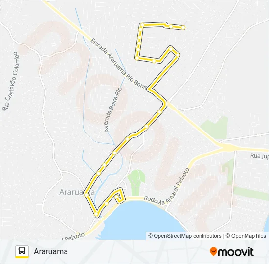 260 ARARUAMA / FAZENDINHA (VIA COND. ALVES BRANCO) Bus Line Map