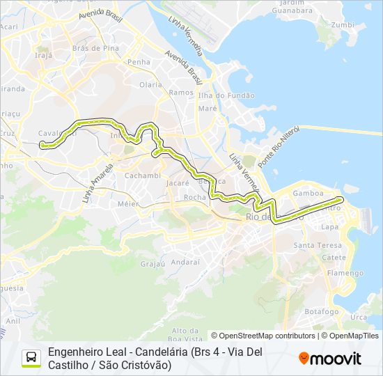 Mapa da linha 311 de ônibus