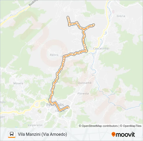 505 Bus Line Map