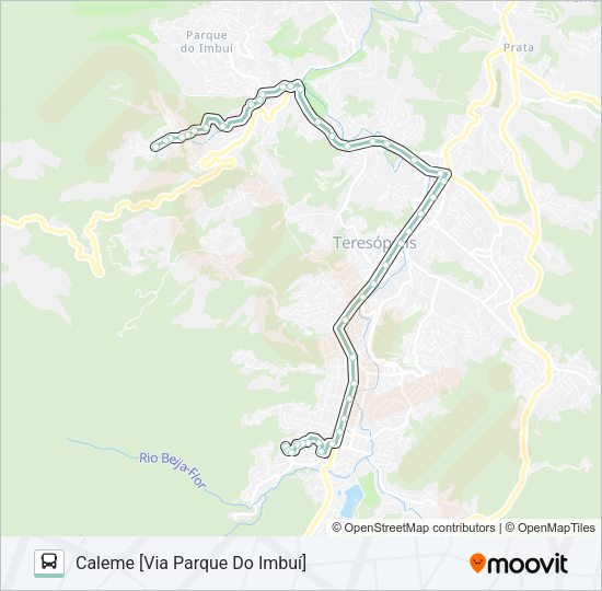 Mapa da linha P05D de ônibus