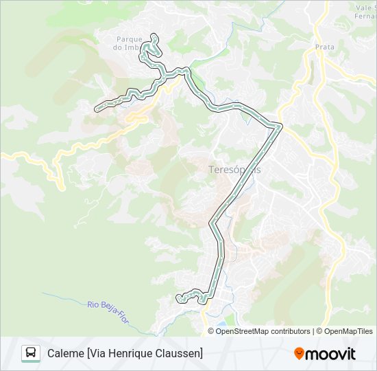 Mapa da linha P05D de ônibus