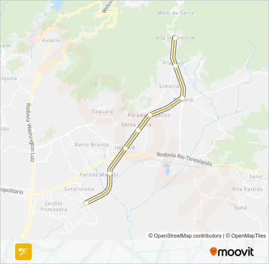 EXTENSÃO VILA INHOMIRIM Train Line Map