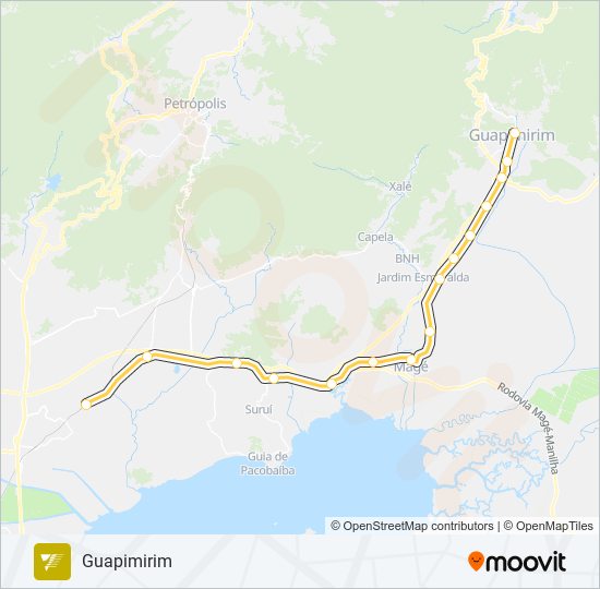 EXTENSÃO GUAPIMIRIM train Line Map