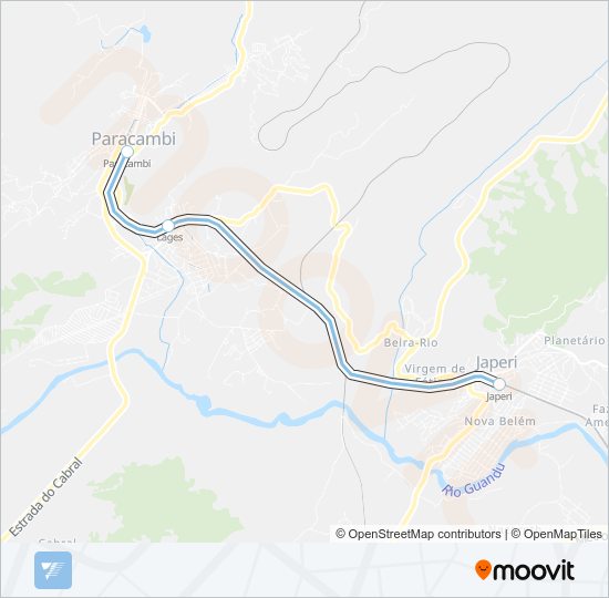 EXTENSÃO PARACAMBI train Line Map