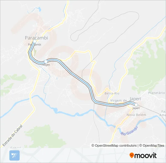 EXTENSÃO PARACAMBI Train Line Map