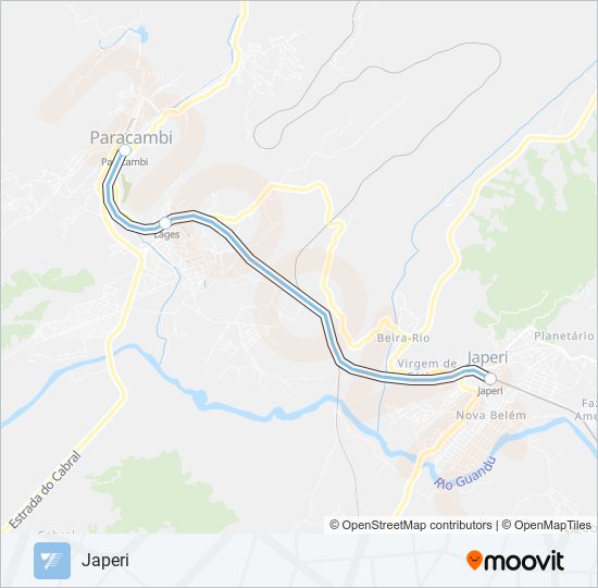 EXTENSÃO PARACAMBI train Line Map