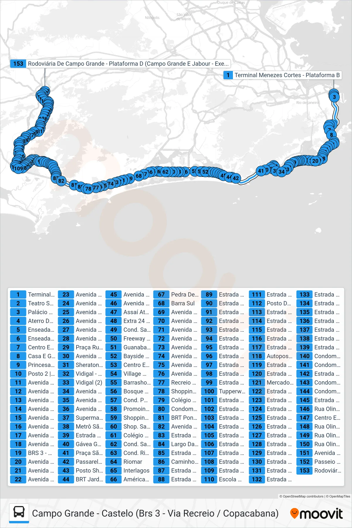 2334 bus Line (Campo Grande (Via Cachamorra)) route and stops on a map
