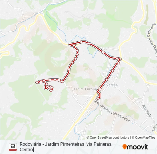 10B Bus Line Map