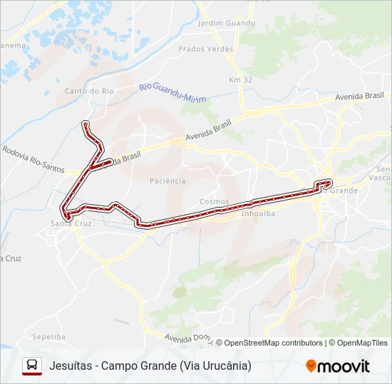 825 Bus Line Map
