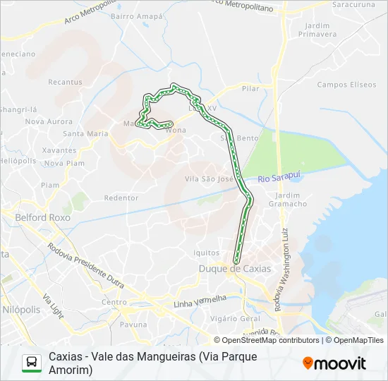 447 Bus Line Map
