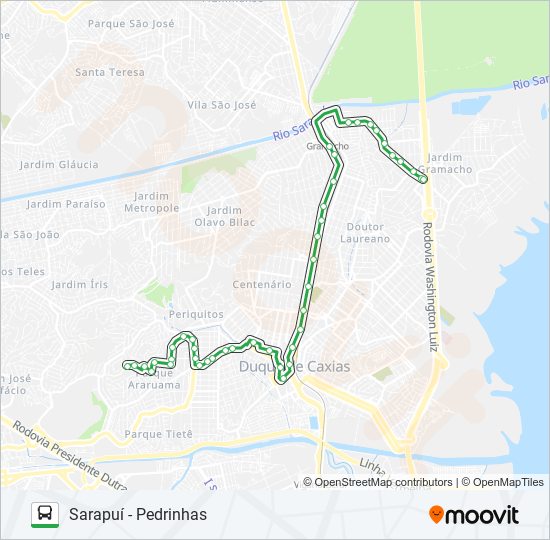 Mapa de 726 de autobús