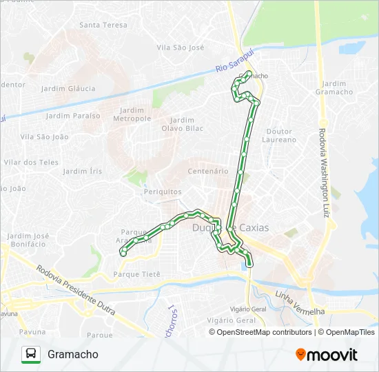 727 Bus Line Map
