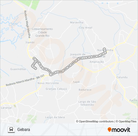 66 bus Line Map