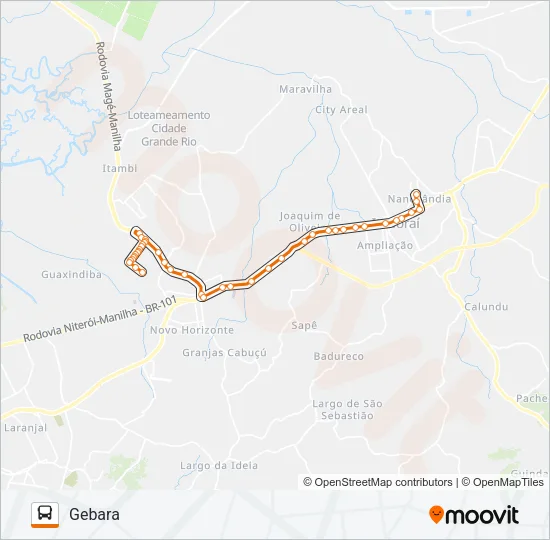 66 Bus Line Map