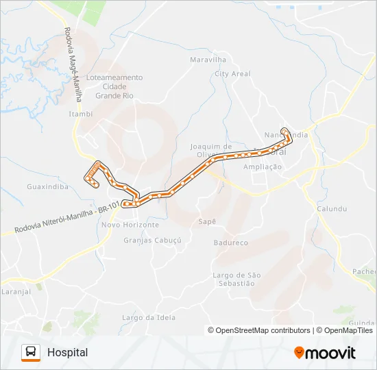 66 Bus Line Map