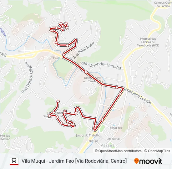 38D Bus Line Map