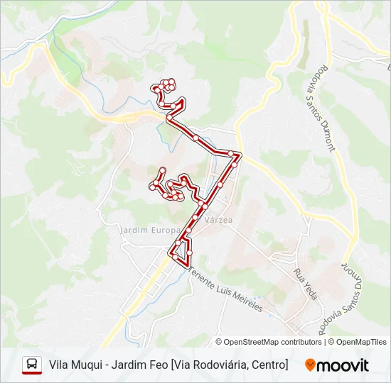 38D Bus Line Map