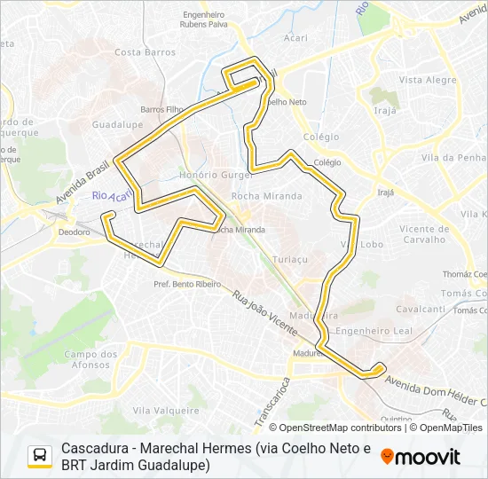 785 Bus Line Map