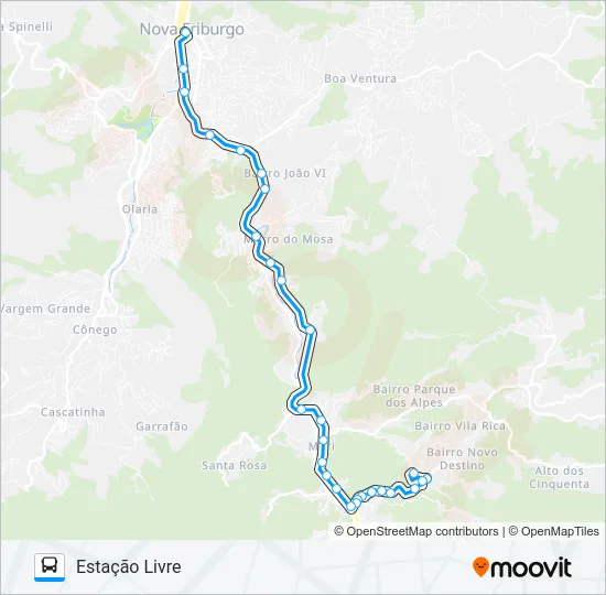 40-B Bus Line Map