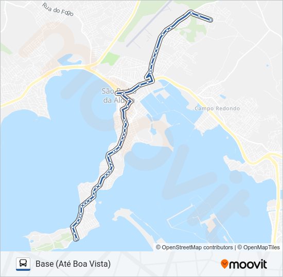 Mapa da linha 501 de ônibus