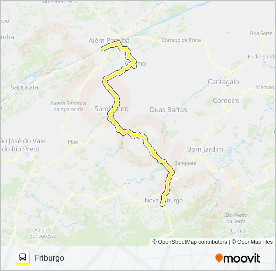 FRIBURGO - JAMAPARÁ (VIA CARMO) Bus Line Map