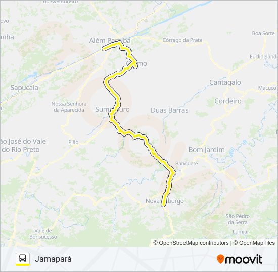 Mapa de FRIBURGO - JAMAPARÁ (VIA CARMO) de autobús