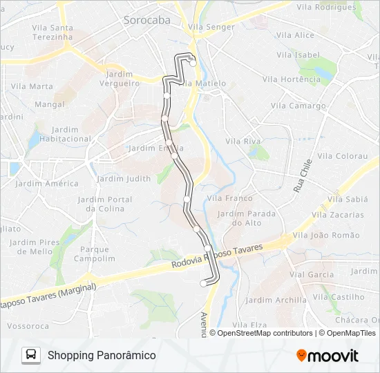 711 PANORÂMICO Bus Line Map