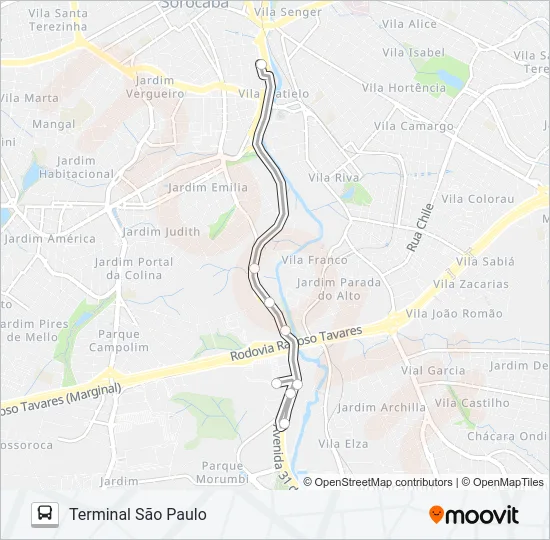 711 PANORÂMICO Bus Line Map