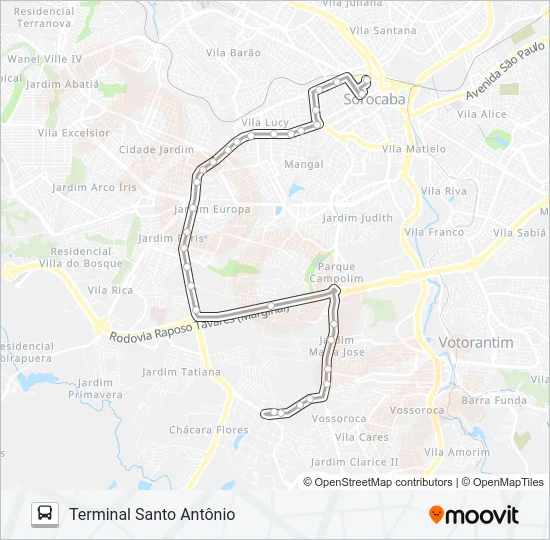 651 CAMPOLIM / AVENIDA  GENERAL CARNEIRO Bus Line Map