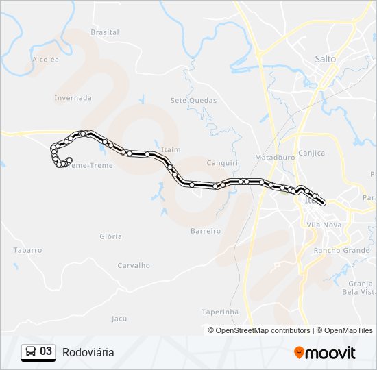 Mapa de 03 de autobús