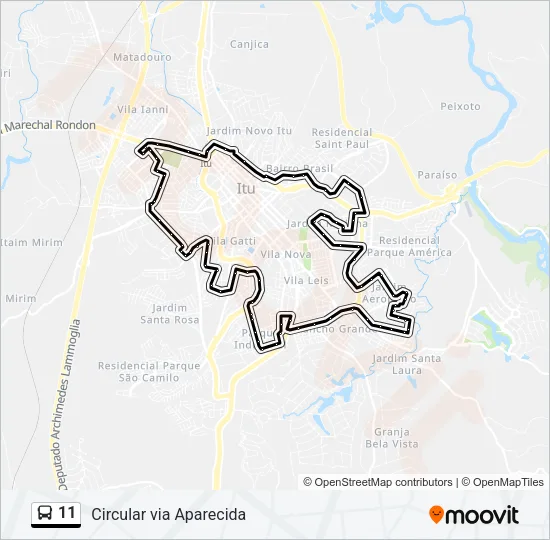 11 Bus Line Map